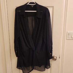 Le Chateau Black Sheer Blouse NEVER WORN!
